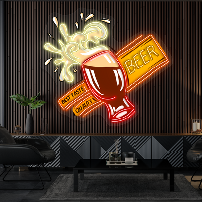 Best Taste Quality Beer Artwork Led Neon Sign