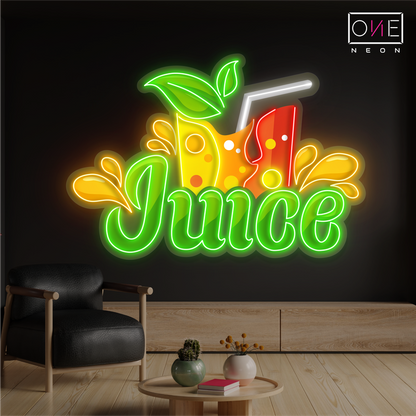 Fresh Juice Splash Artwork Led Neon Sign