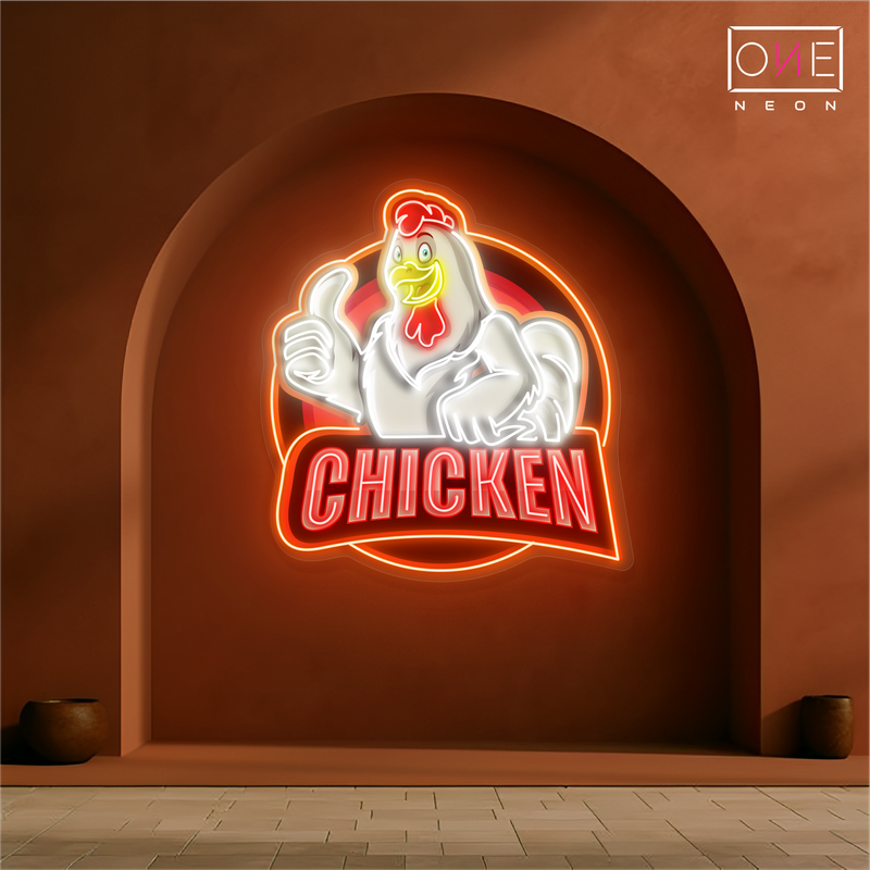 Custom Chicken Artwork Led Neon Sign