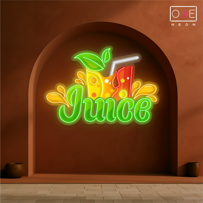 Fresh Juice Splash Artwork Led Neon Sign