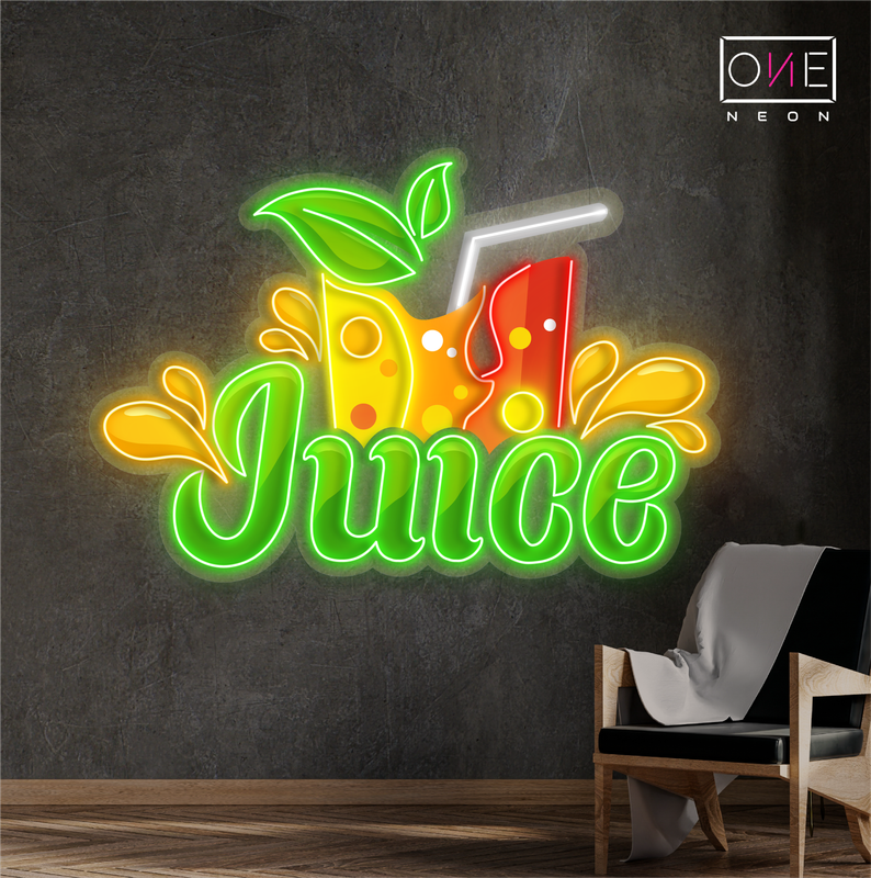 Fresh Juice Splash Artwork Led Neon Sign