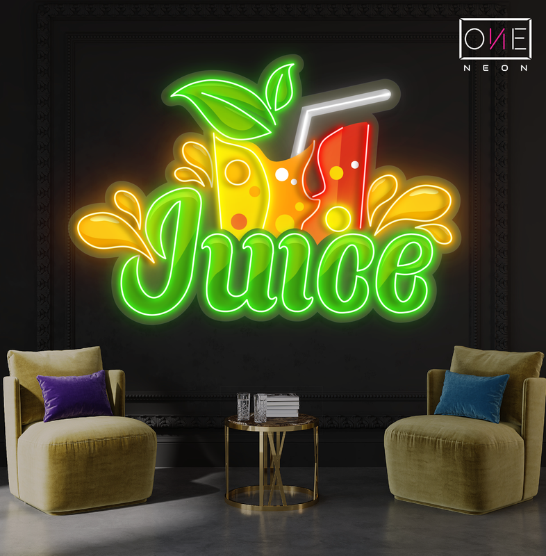 Fresh Juice Splash Artwork Led Neon Sign