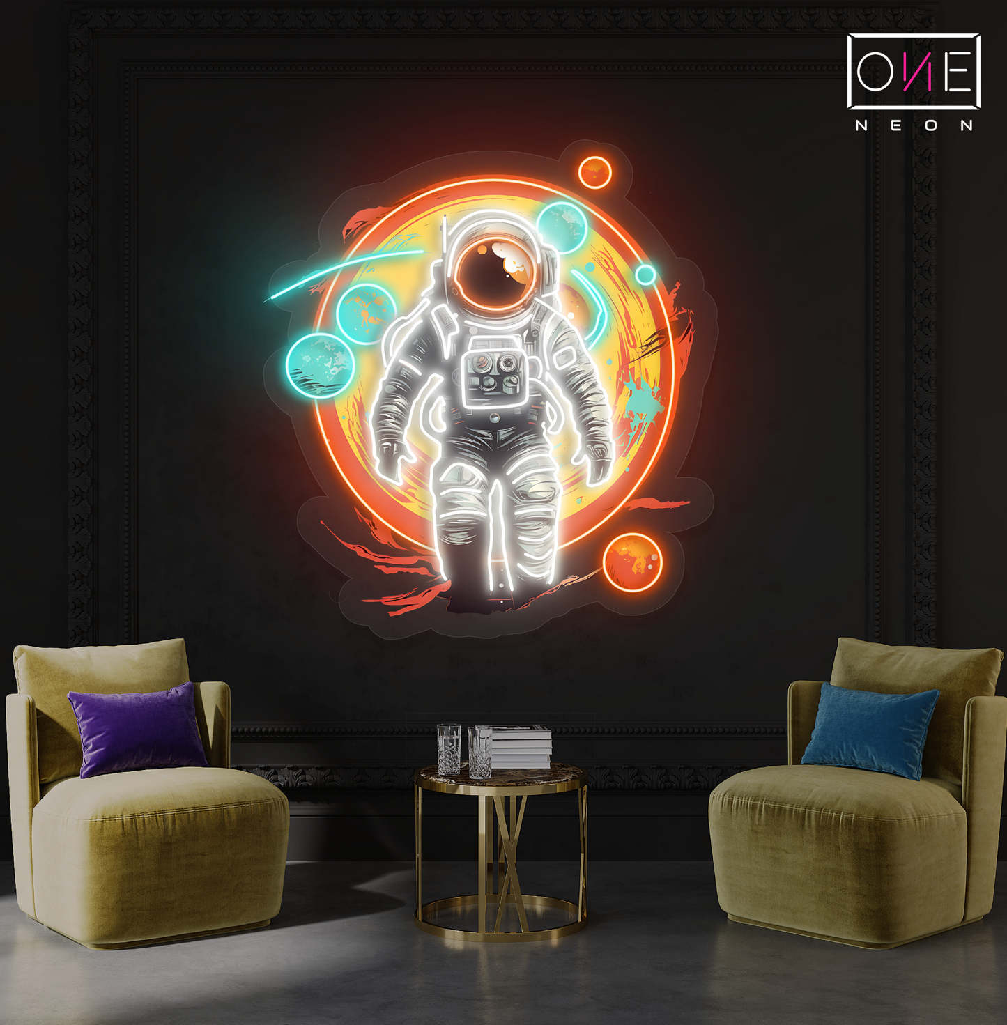 Astronaut Journey Artwork Led Neon Sign