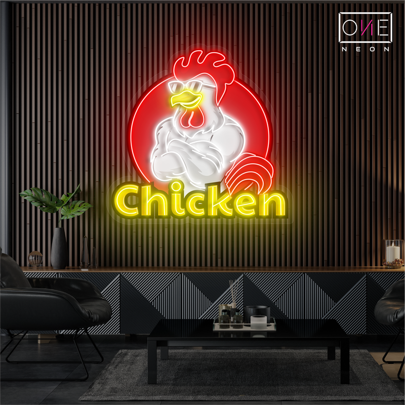 Chicken Artwork Led Neon Sign