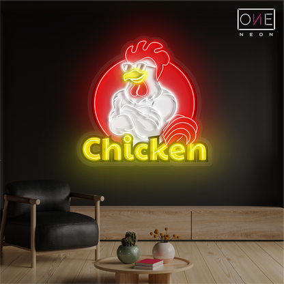 Chicken Artwork Led Neon Sign