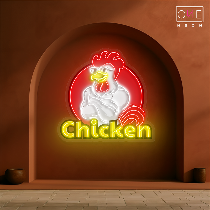 Chicken Artwork Led Neon Sign