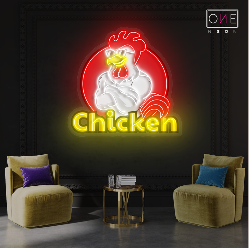 Chicken Artwork Led Neon Sign