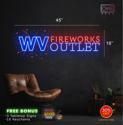 WV Firework outlet (2 signs) | Led Neon Sign