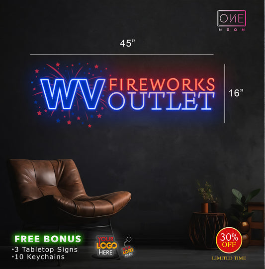 WV Firework outlet (2 signs) | Led Neon Sign