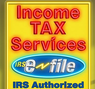 INCOME TAX SERVICES | LED Neon Sign