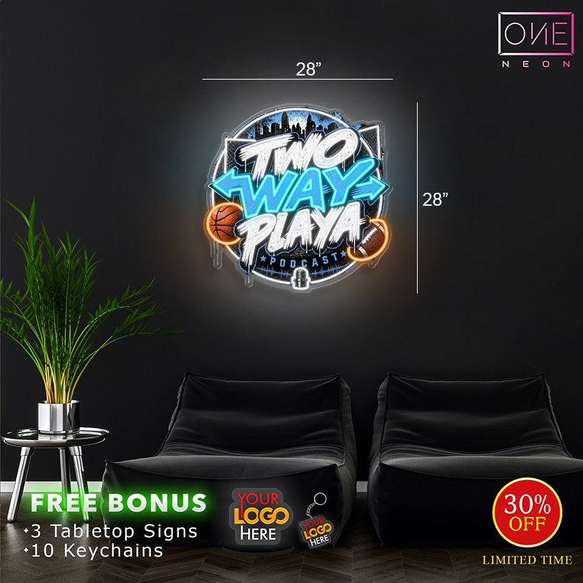 TWO WAY PLAYA | LED Neon Sign