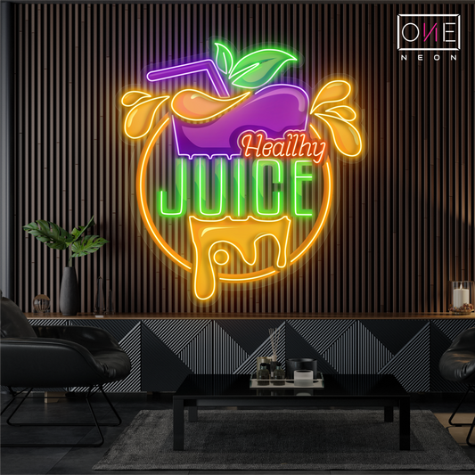 Healthy Juice Artwork Led Neon Sign