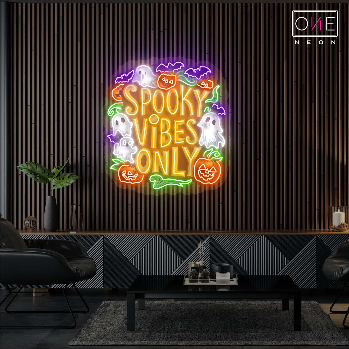 Spooky Vibes Only Artwork Led Neon Sign