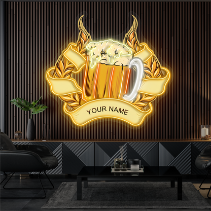 Golden Ale Artwork Led Neon Sign