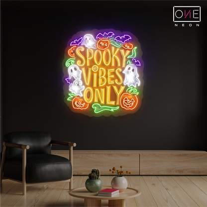 Spooky Vibes Only Artwork Led Neon Sign