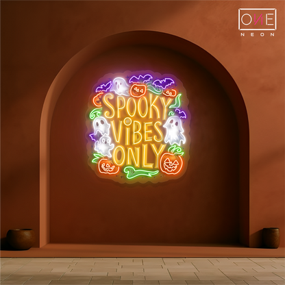 Spooky Vibes Only Artwork Led Neon Sign