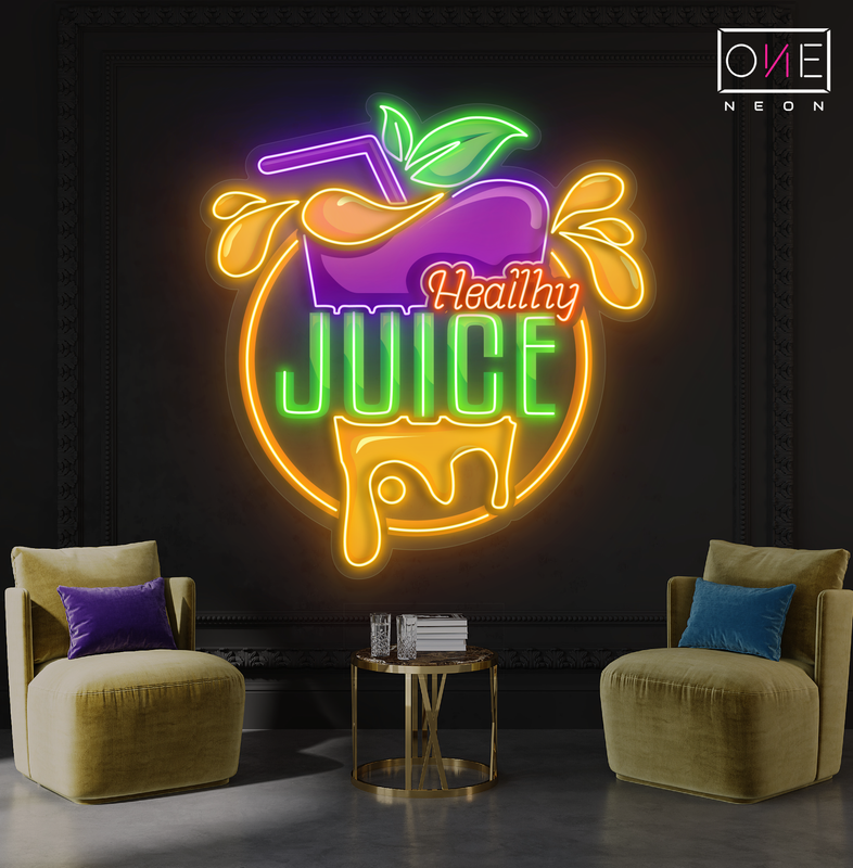 Healthy Juice Artwork Led Neon Sign