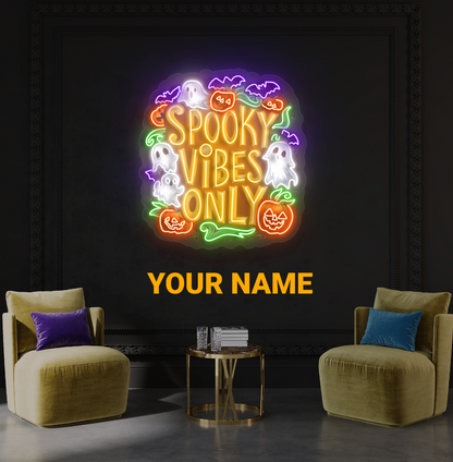 Spooky Vibes Only Artwork Led Neon Sign