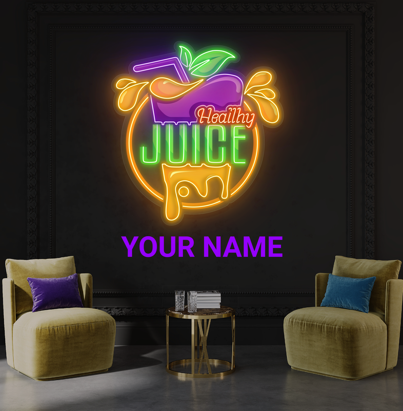 Healthy Juice Artwork Led Neon Sign