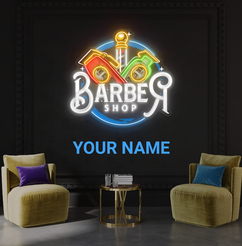 Classic Clippers Barber Artwork Led Neon Sign