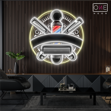 Timeless Barber Craft Artwork Led Neon Sign