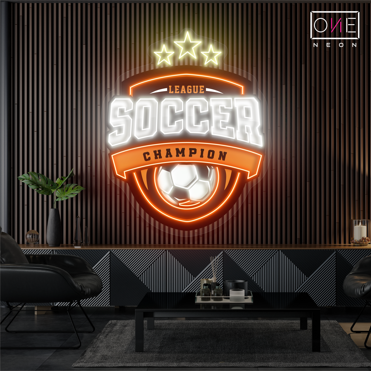 Soccer Champion Artwork Led Neon Sign