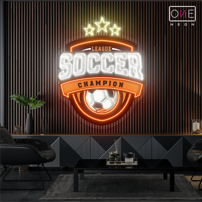 Soccer Champion Artwork Led Neon Sign