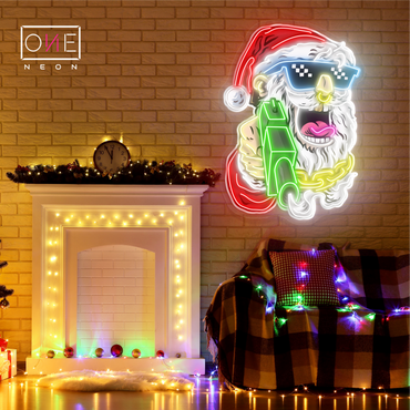 Gangsta Santa Artwork Led Neon Sign