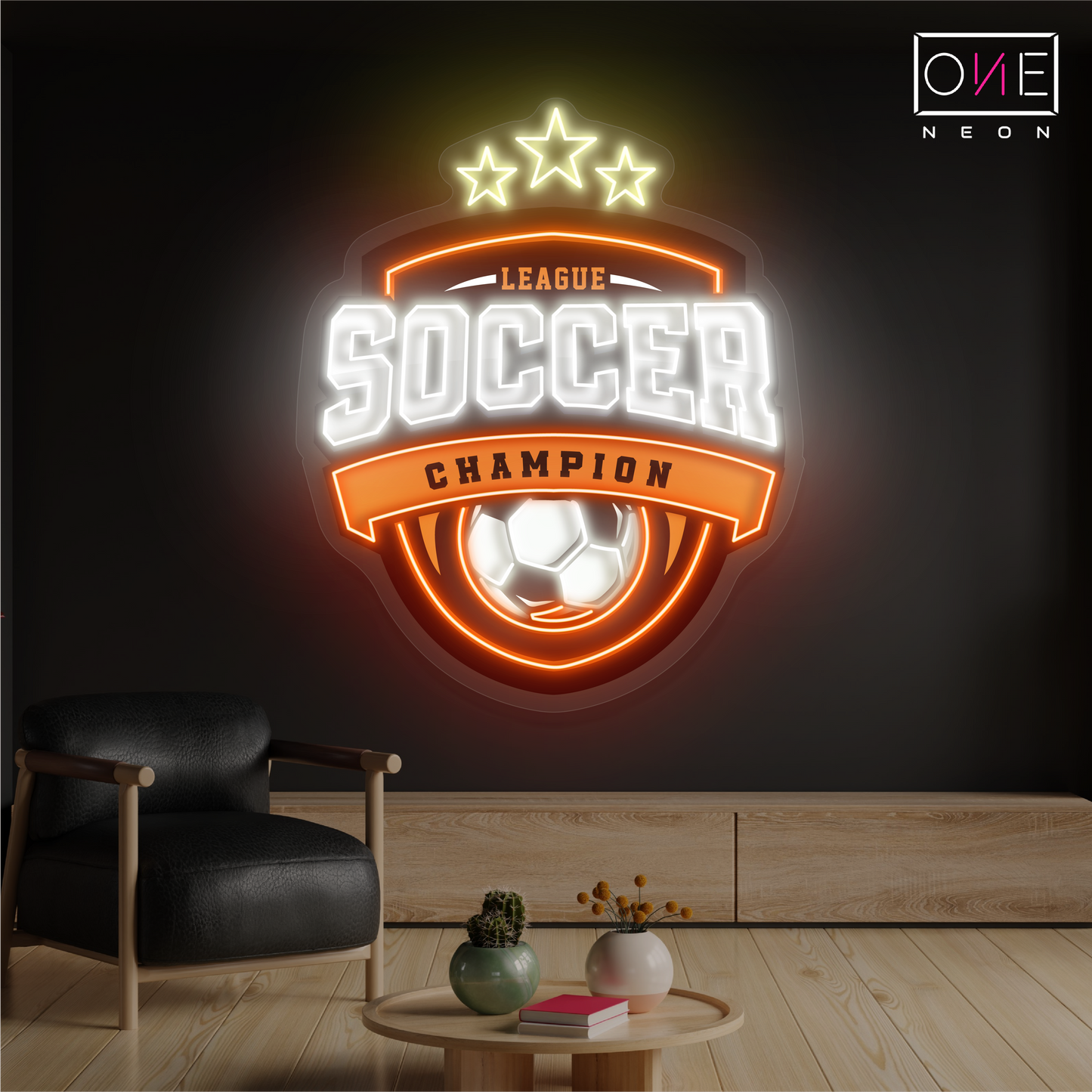 Soccer Champion Artwork Led Neon Sign