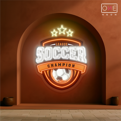 Soccer Champion Artwork Led Neon Sign