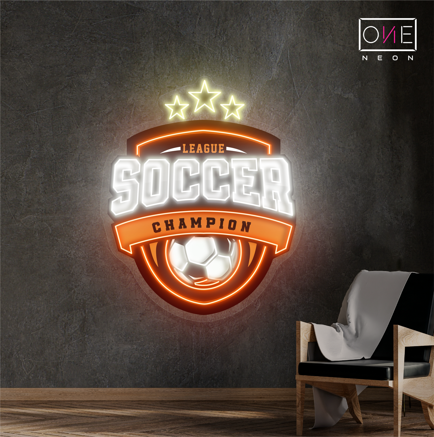 Soccer Champion Artwork Led Neon Sign