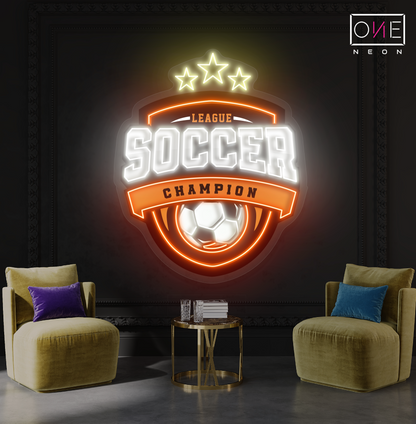 Soccer Champion Artwork Led Neon Sign