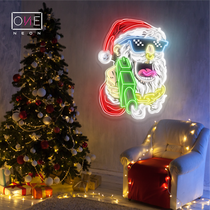 Gangsta Santa Artwork Led Neon Sign