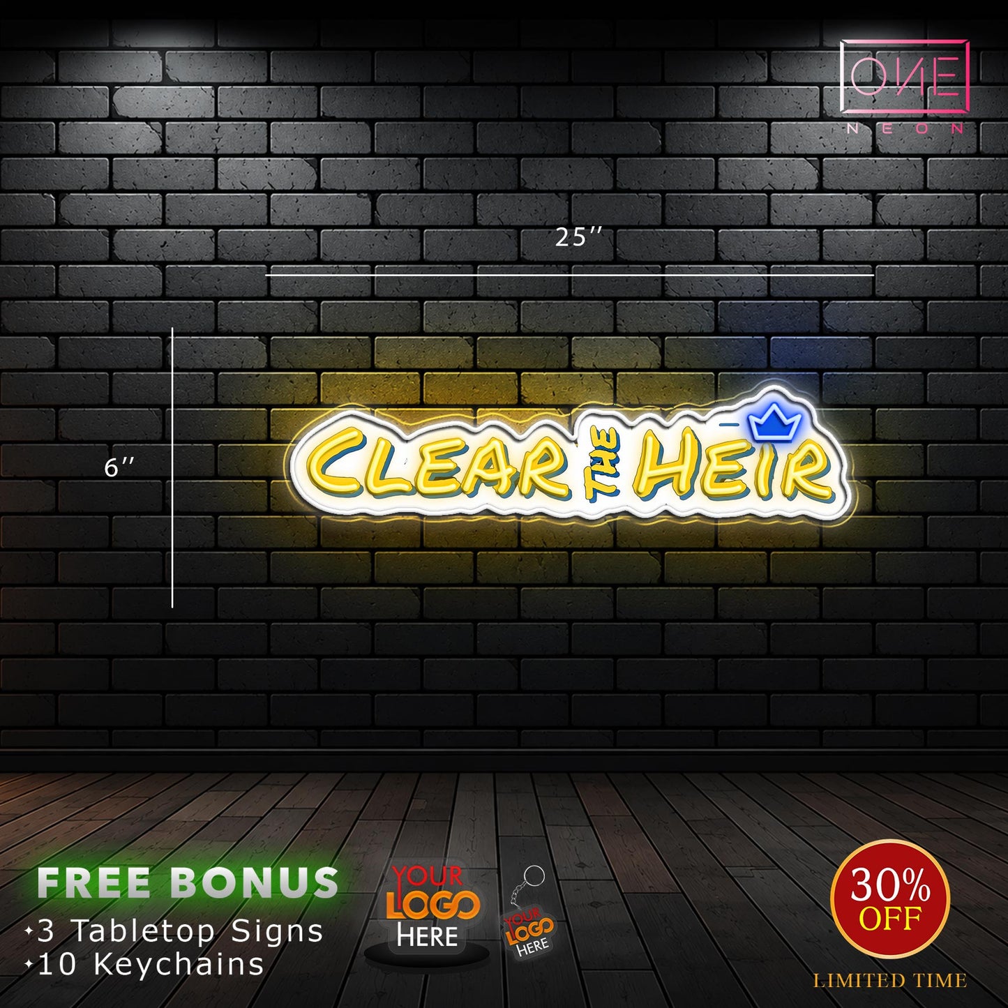CLEAR THE HEIR | LED Neon Sign