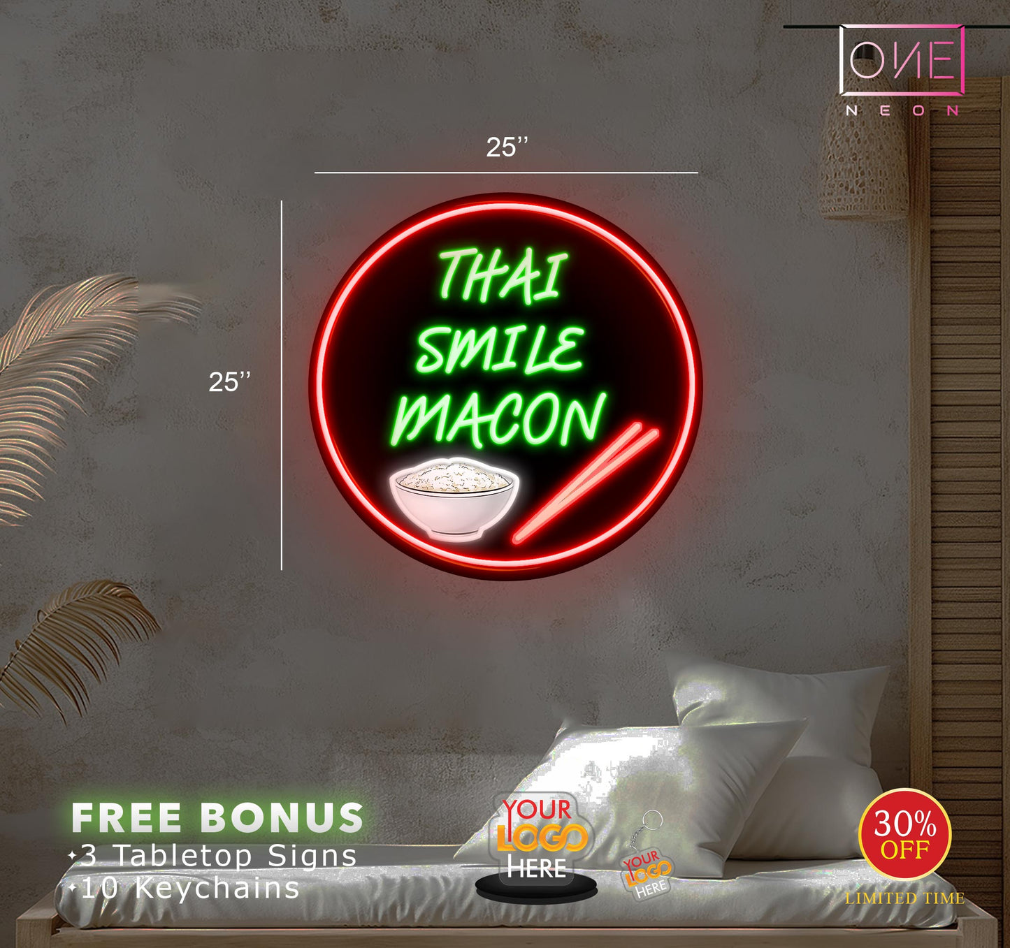 Thai Smile Macon | Led Neon Signs (INDOOR)
