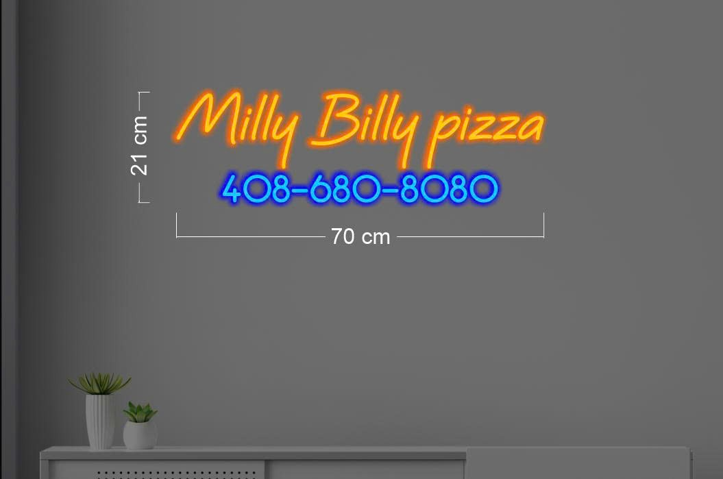 Lazeez india & Milly Billy Pizza | 2 LED Neon Signs