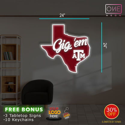 Gig Em ATM | Led Neon Sign