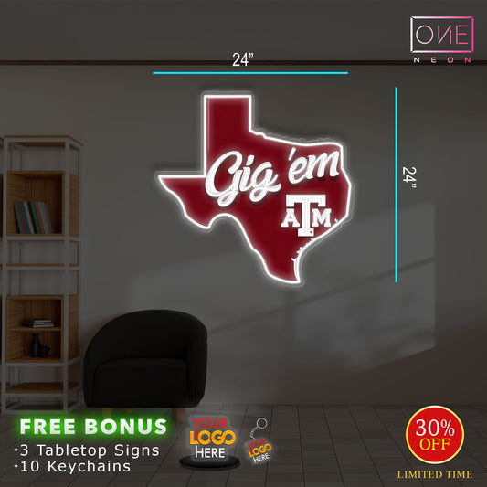 Gig Em ATM | Led Neon Sign