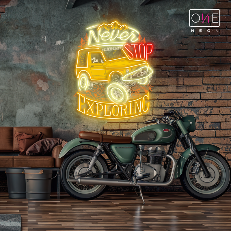 Never Stop Exploring Artwork Led Neon Sign