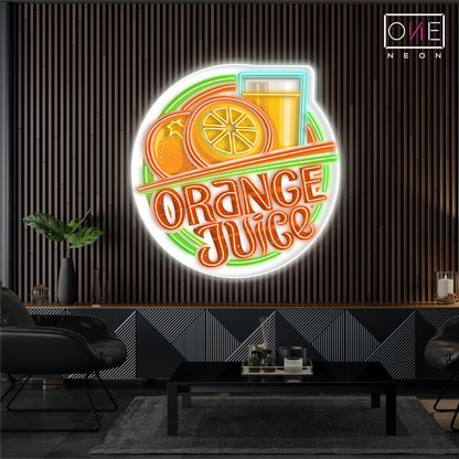 Orange Juice Artwork Led Neon Sign