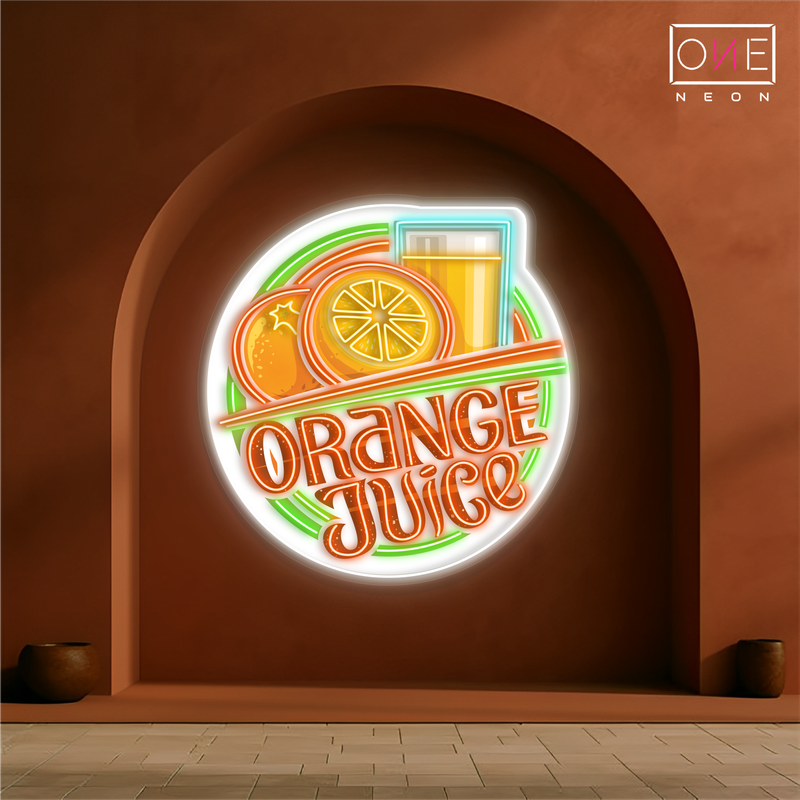 Orange Juice Artwork Led Neon Sign