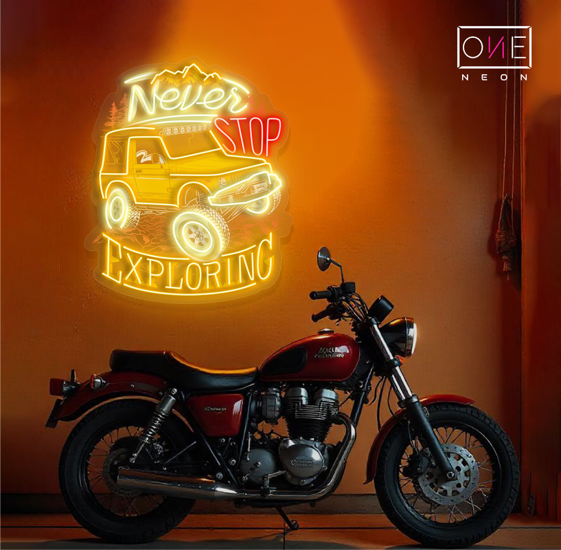 Never Stop Exploring Artwork Led Neon Sign