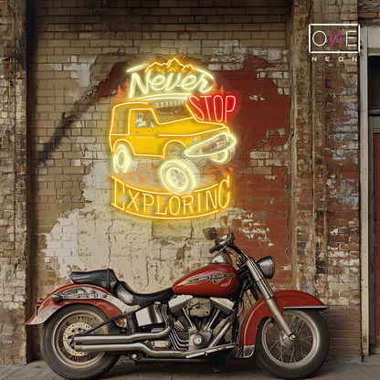 Never Stop Exploring Artwork Led Neon Sign