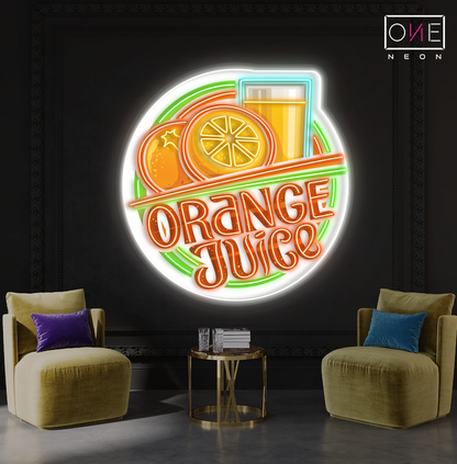 Orange Juice Artwork Led Neon Sign