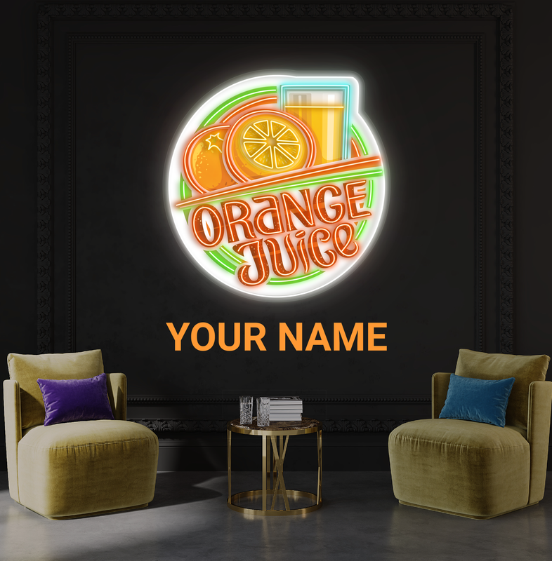 Orange Juice Artwork Led Neon Sign