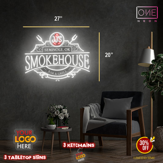 Smoke house bar & grill | Led Neon Sign