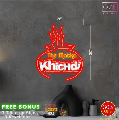 THE MATKA KHICHDI  | Led Neon Sign ( 2signs)