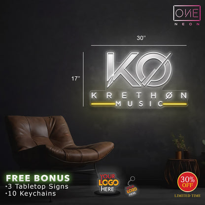 KRETHON MUSIC  | LED Neon Sign (2 signs)
