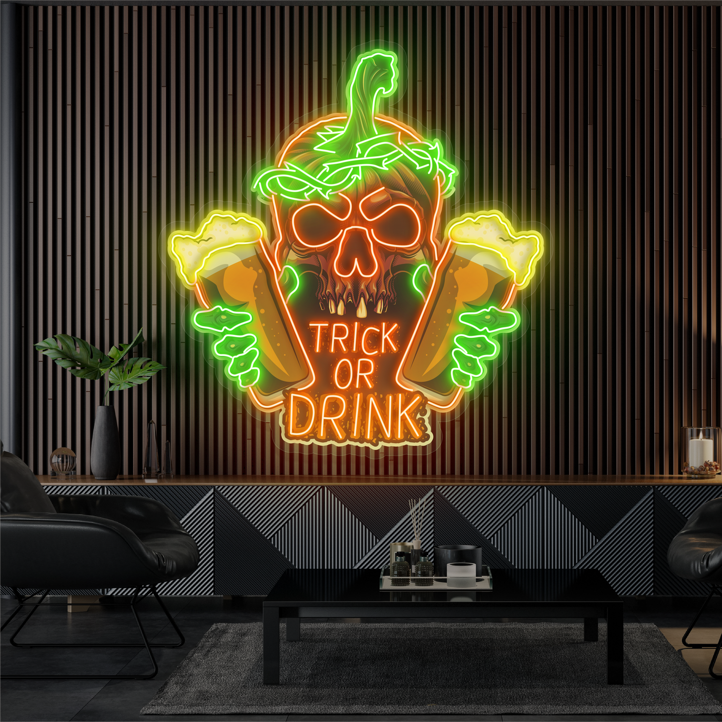 Trick Or Drink Artwork Led Neon Sign