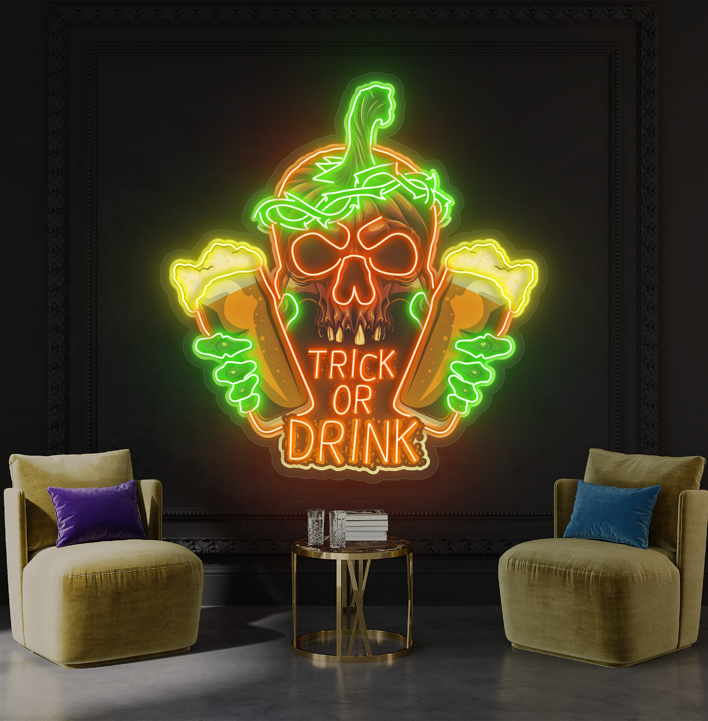 Trick Or Drink Artwork Led Neon Sign